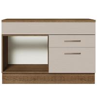 Balcão De Pia Cozinha 1 Porta E 2 Gavetas (com Tampo) Rustic/crema Agata Madesa Rustic/crema - 8