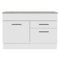 Balcão De Pia Cozinha 1 Porta E 2 Gavetas (com Tampo) Branco Agata Madesa Branco - 7