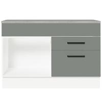 Balcão De Pia Cozinha 1 Porta E 2 Gavetas (com Tampo) Branco/cinza Agata Madesa Branco/cinza - 10