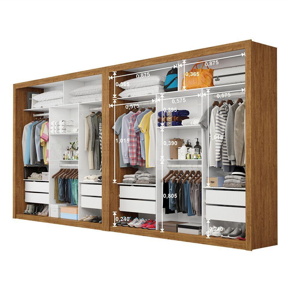 Closet Casal Premium Clarice Plus 06 Portas 8 Gavetas Freijó - 5