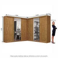 Closet Casal Premium Clarice Plus 06 Portas 8 Gavetas Freijó - 6