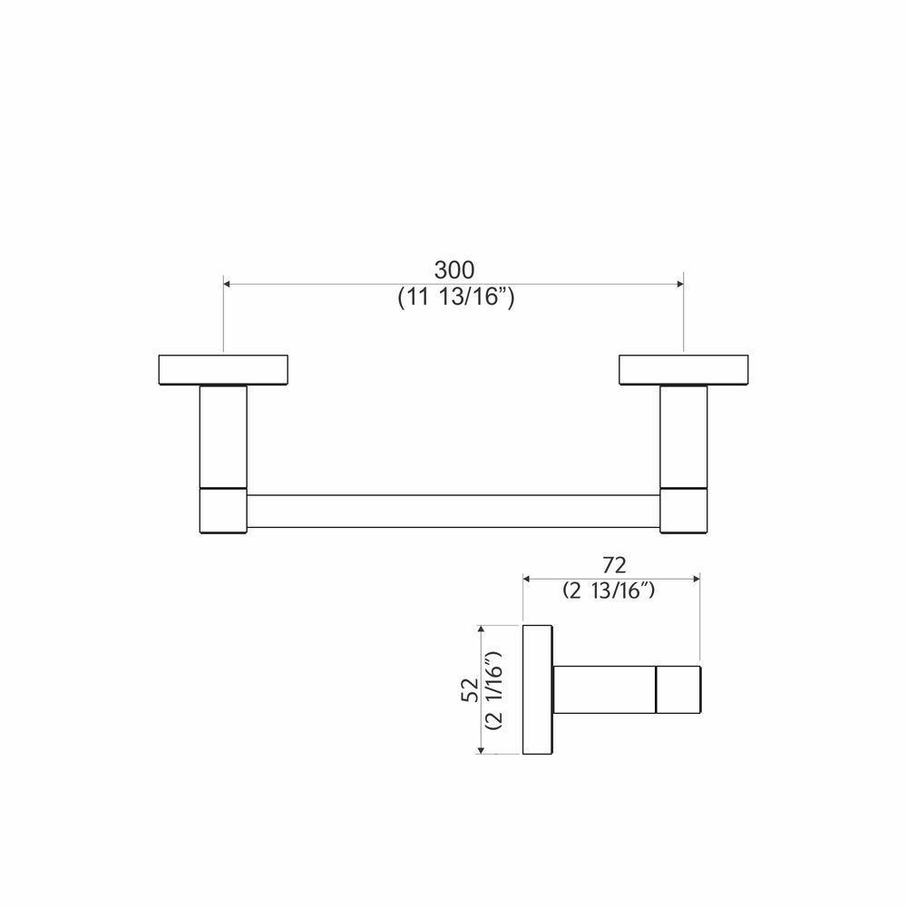Porta Toalha Rosto - Preto Fosco - Quadra - 2