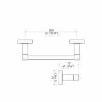Porta Toalha Rosto - Preto Fosco - Quadra - 2