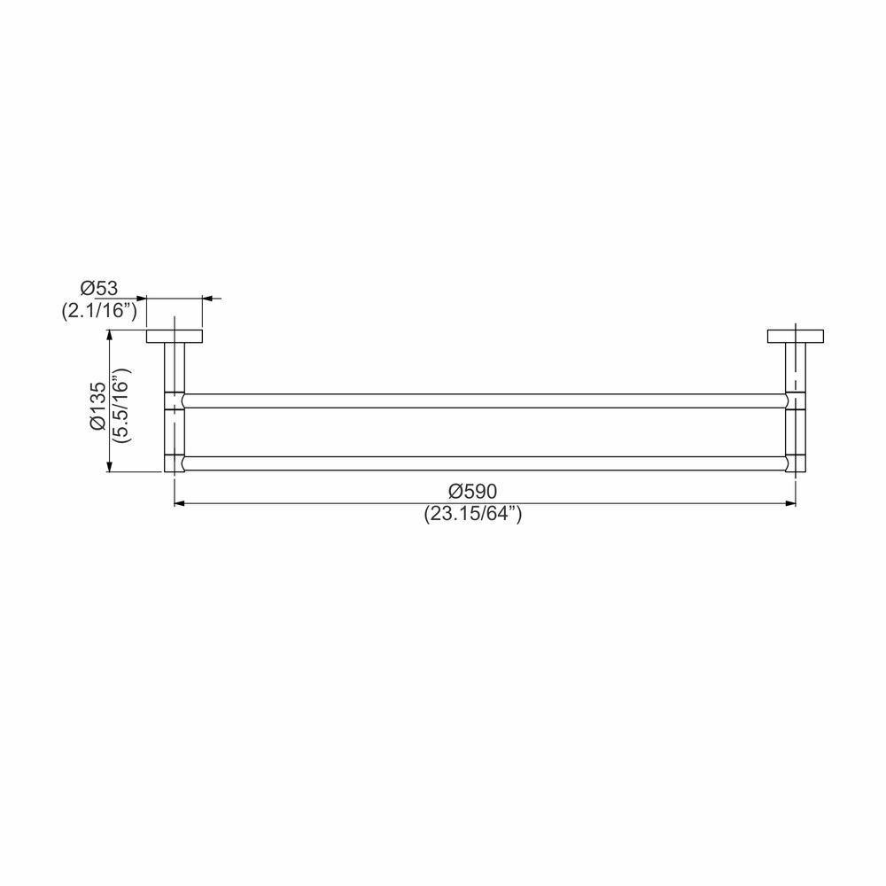 Porta Toalha Duplo - Slim - 1
