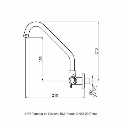 Torneira De Parede Para Cozinha - única