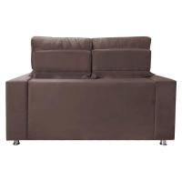Sofá Retrátil E Reclinável 2 Lugares Londres 1.60cm C/molas - Suede Café - 7