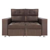 Sofá Retrátil E Reclinável 2 Lugares Londres 1.60cm C/molas - Suede Café - 9