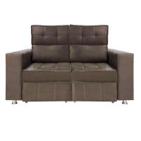 Sofá Retrátil E Reclinável 2 Lugares Londres 1.60cm C/molas - Suede Marrom