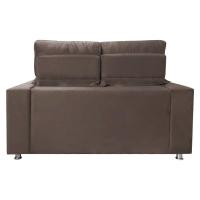 Sofá Retrátil E Reclinável 2 Lugares Londres 1.60cm C/molas - Suede Marrom - 8