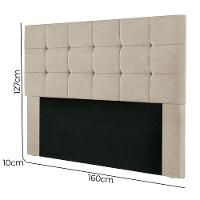 Cabeceira Cama Box Queen 1,60 Estofada Suede Begejulia Star Confort Bege