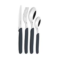 Faqueiro Tramontina Carmel Com Laminas Em Aço Inox E Cabos De Polipropileno Natural Escuro 24 Peças - 3