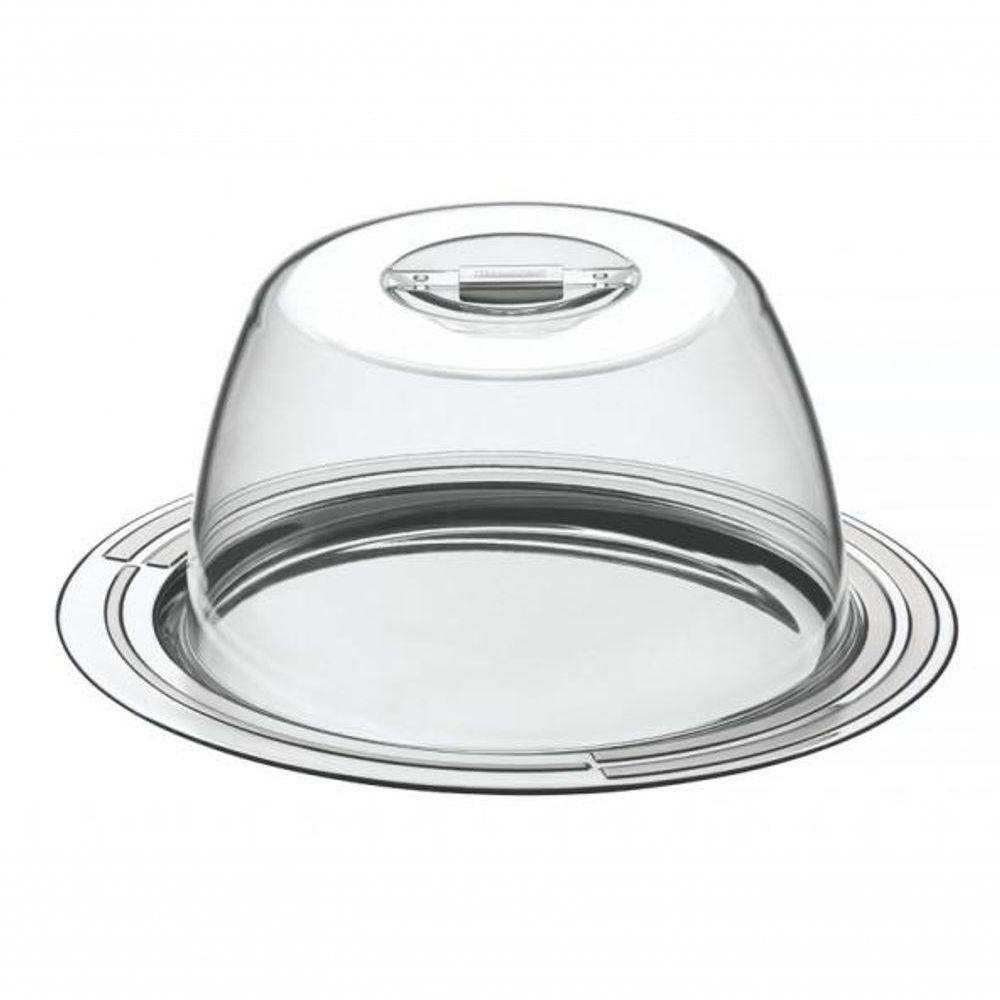 Porta-queijo Tramontina Ciclo Em Aço Inox 25 Cm 2 Peças - 3