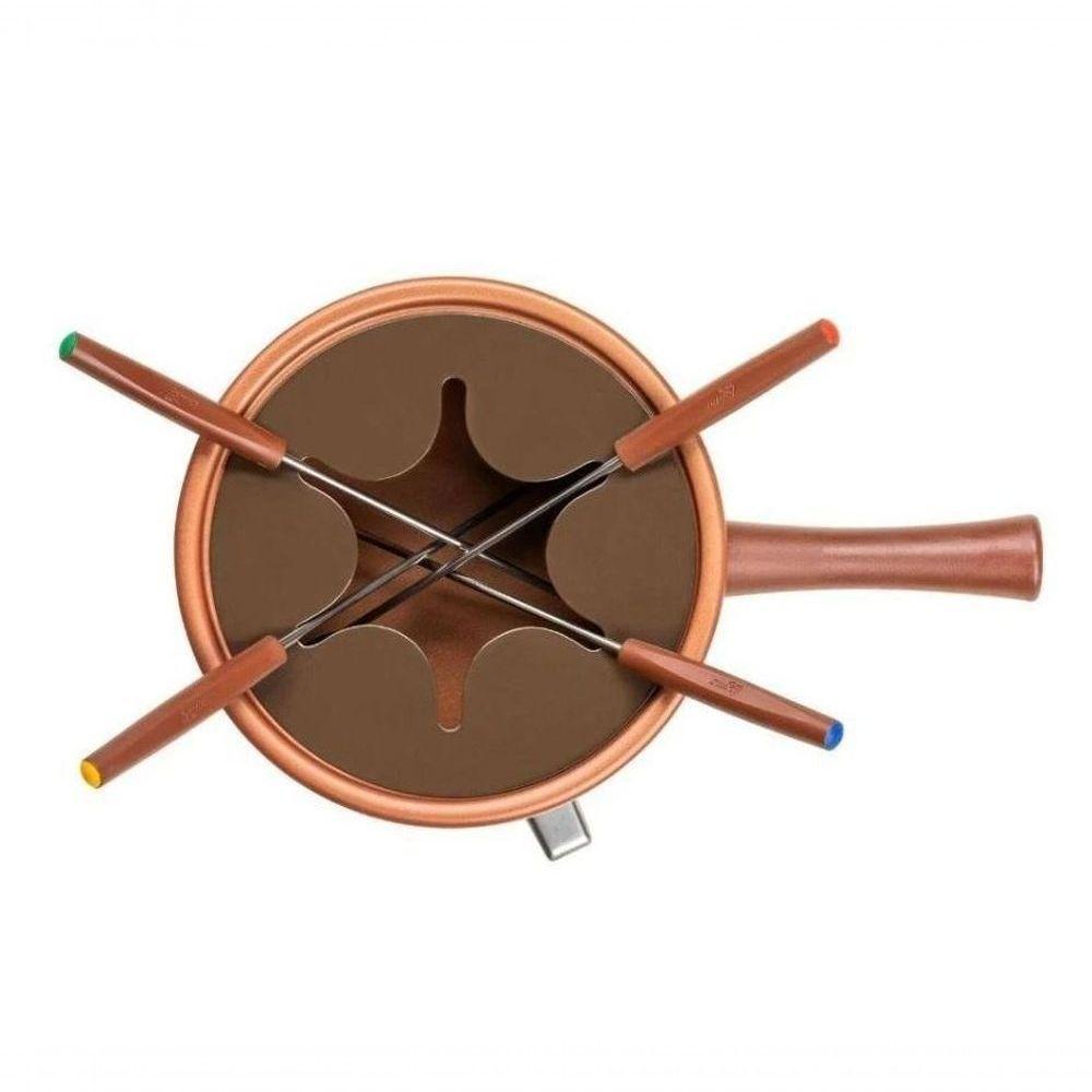 Aparelho De Fondue Antiaderente Aspen Chocolate Queijo 1 Litro Conjunto Kit Serviço - 3