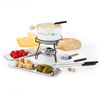 Aparelho De Fondue Queijo Chocolate Porcelana Fondue 8 Peças Serviço Conjunto Kit Cerâmica Swiss - 1