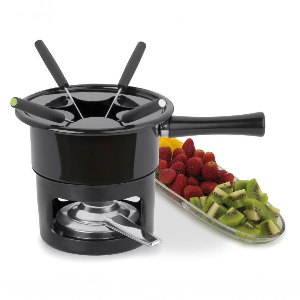 Aparelho De Serviço Fondue Viena 8 Peças Panela 1 Litro Conjunto Serviço Kit Carne Chocolate Queijo - 1