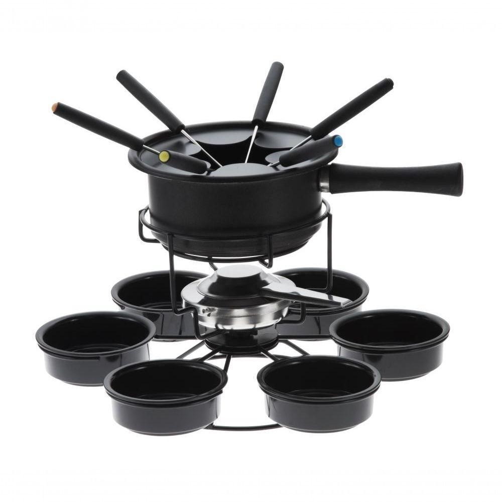 Aparelho De Fondue Antiaderente Base Giratória Carroussel 16 Peças Para Fondue De Chocolate Queijo - 1