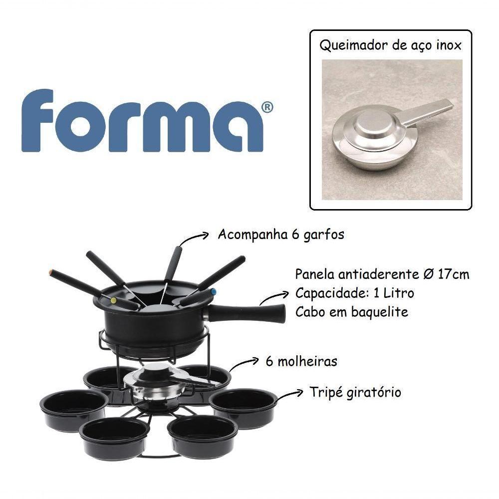 Aparelho De Fondue Antiaderente Base Giratória Carroussel 16 Peças Para Fondue De Chocolate Queijo - 2