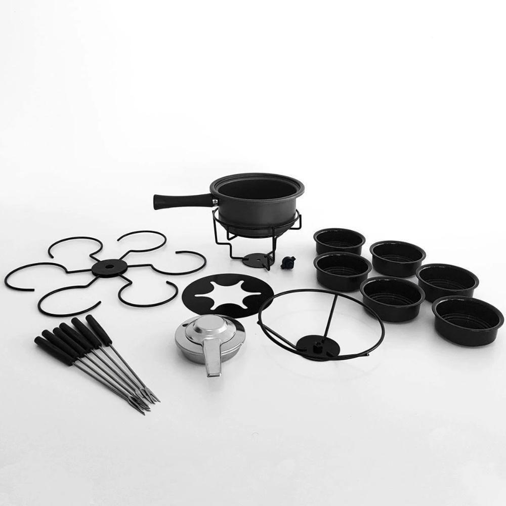 Aparelho De Fondue Antiaderente Base Giratória Carroussel 16 Peças Para Fondue De Chocolate Queijo - 5