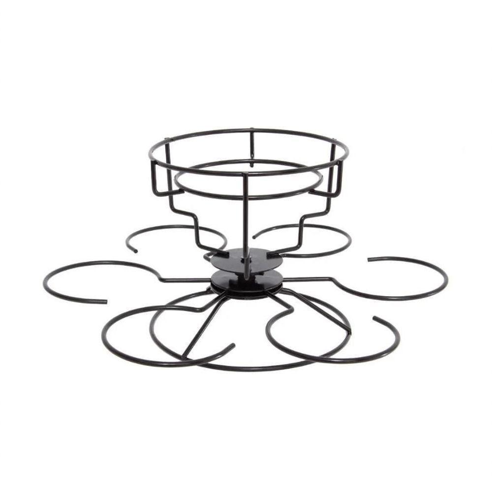 Aparelho De Fondue Esmaltado Viena Carroussel Molheiras Base Giratória 16 Peças Serviço Conjunto Kit - 4