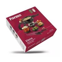 Aparelho De Fondue Esmaltado Viena Carroussel Molheiras Base Giratória 16 Peças Serviço Conjunto Kit - 3