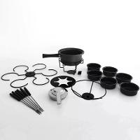 Aparelho De Fondue Esmaltado Viena Carroussel Molheiras Base Giratória 16 Peças Serviço Conjunto Kit - 7