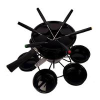 Aparelho De Fondue Esmaltado Viena Carroussel Molheiras Base Giratória 16 Peças Serviço Conjunto Kit - 8