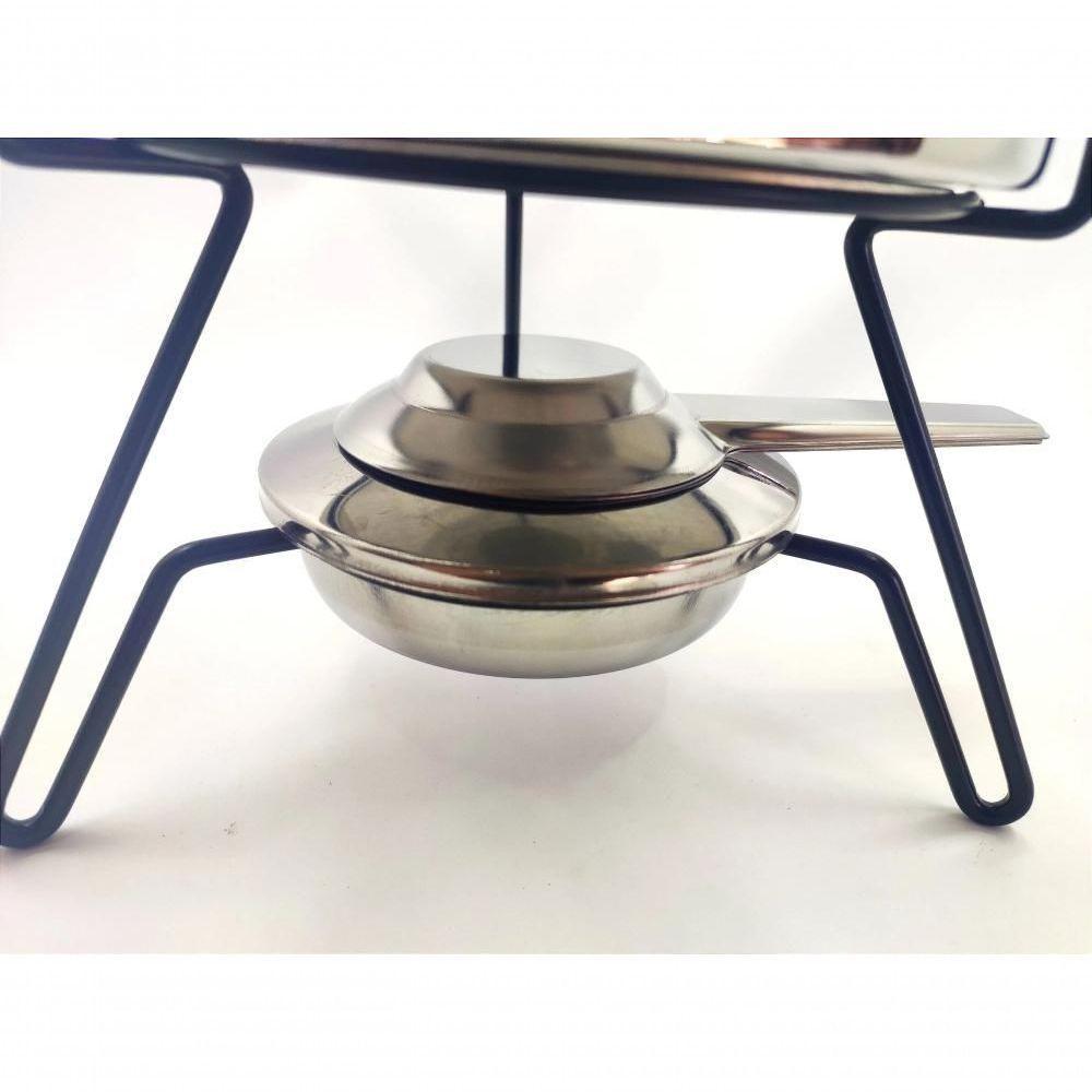 Aparelho De Fondue 9 Peças Panela De Aço Inox 1 Litro Para Carne Conjunto Serviço Kit óleo - 3