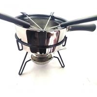 Aparelho De Fondue 9 Peças Panela De Aço Inox 1 Litro Para Carne Conjunto Serviço Kit óleo - 5