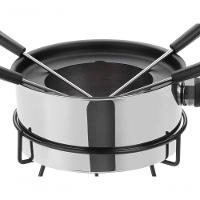 Aparelho De Fondue 9 Peças Panela De Aço Inox 1 Litro Para Carne Conjunto Serviço Kit óleo - 6