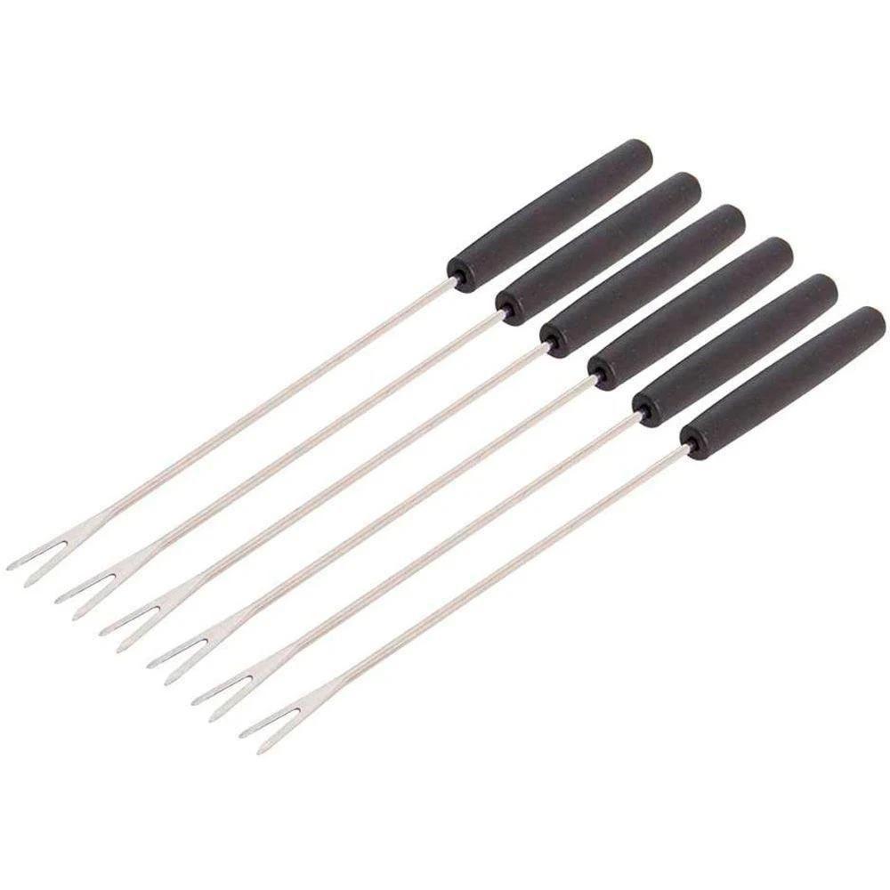 Aparelho De Fondue Inox Carroussel Base Giratória 17 Peças Fondue Salgado óleo Carnes Kit Conjunto - 5