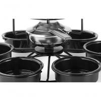 Aparelho De Fondue Inox Carroussel Base Giratória 17 Peças Fondue Salgado óleo Carnes Kit Conjunto - 7
