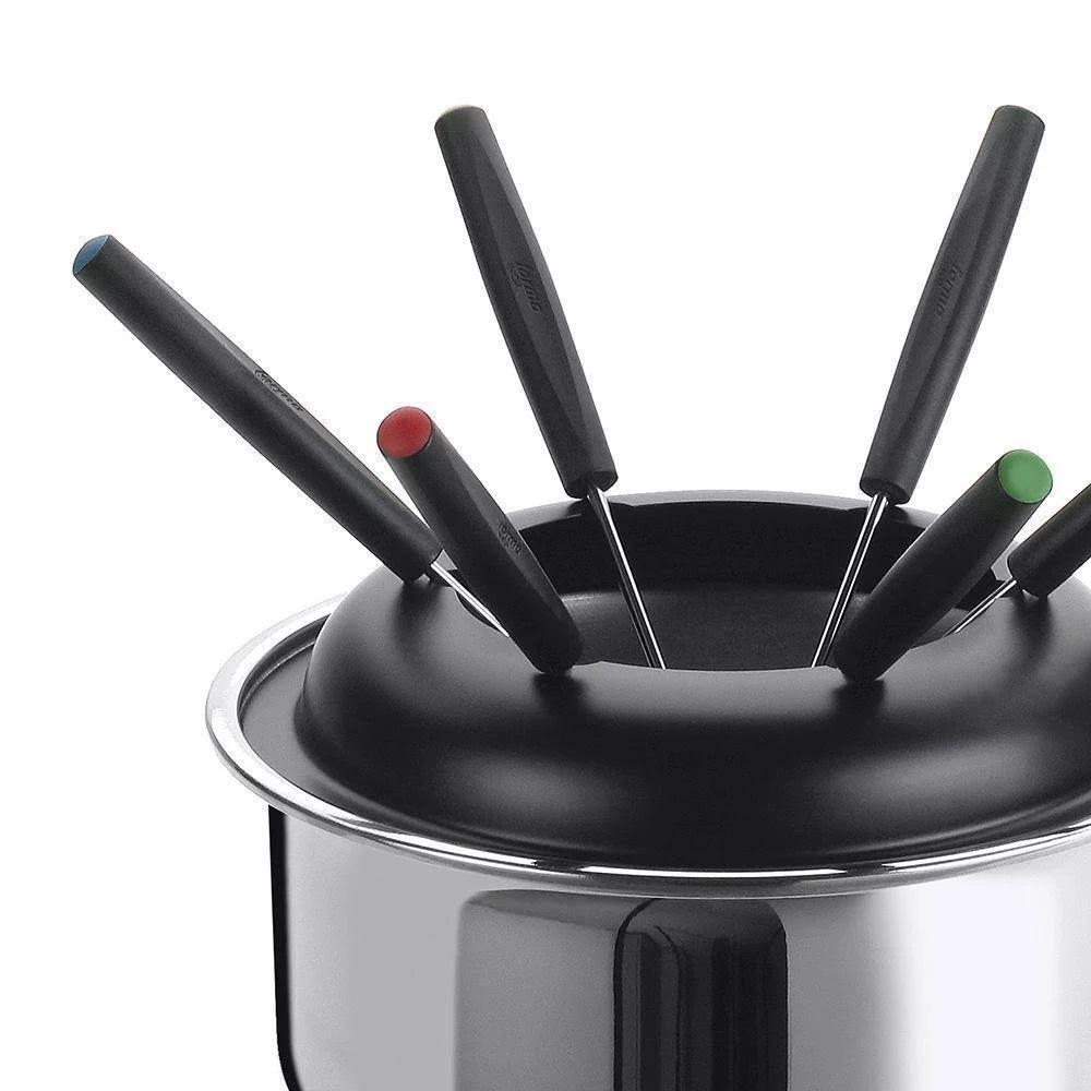 Aparelho De Fondue Lugano Panela Aço Inox 1,4 Litros Para Carnes óleo Kit Conjunto Serviço - 5