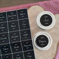 Kit Porta Condimentos Chá Temperos 6 Potes Vidro 195ml Acompanha Cartela Adesivos Para Identificar - 3