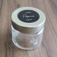 Kit Porta Condimentos Chá Temperos 6 Potes Vidro 195ml Acompanha Cartela Adesivos Para Identificar