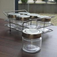 Kit Porta Condimentos Chá Temperos 6 Potes Vidro 195ml Acompanha Cartela Adesivos Para Identificar - 7