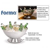 Champanheira Inox Grande 12,2 Litros Com Base Coletora De água Balde De Gelo Gigante Festas Eventos - 2