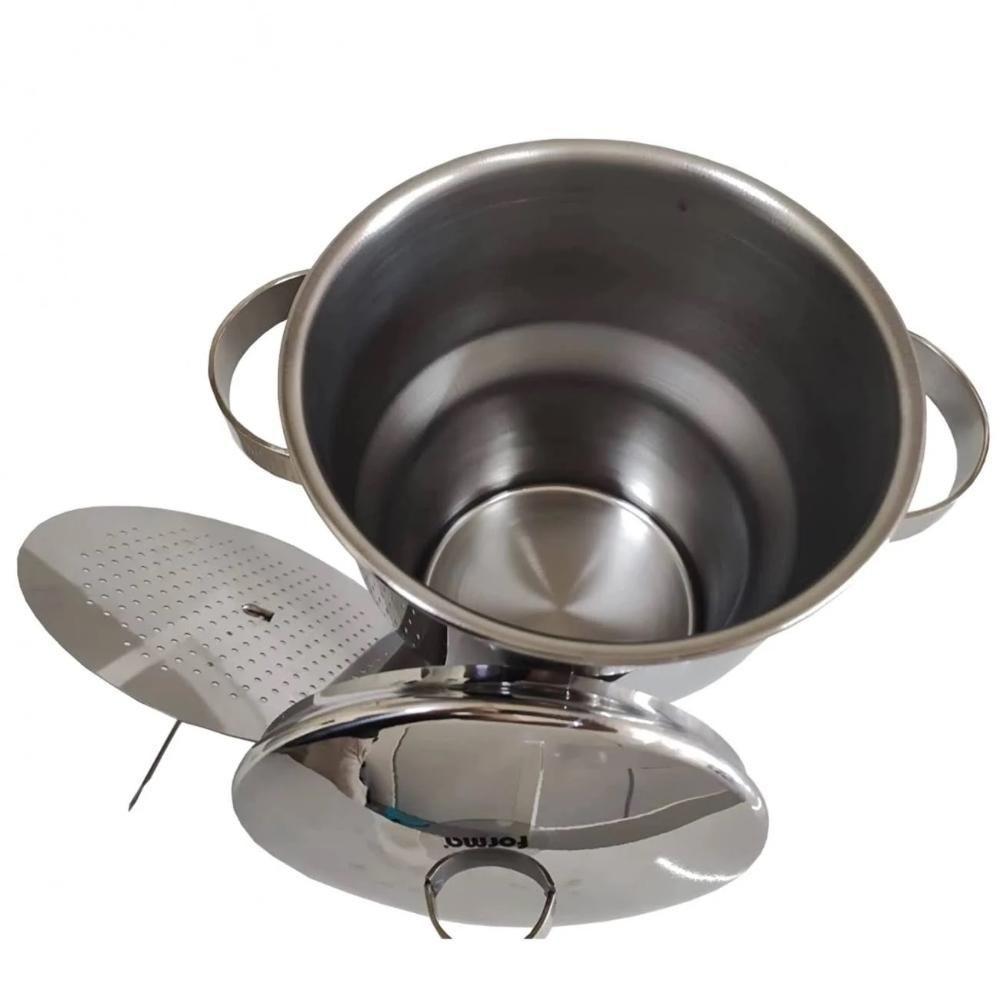 Panela Cuscuzeira De Indução Grande Aço Inox 3 Litros Aparelho Cuscuz Fogão Elétrico Indução - 2