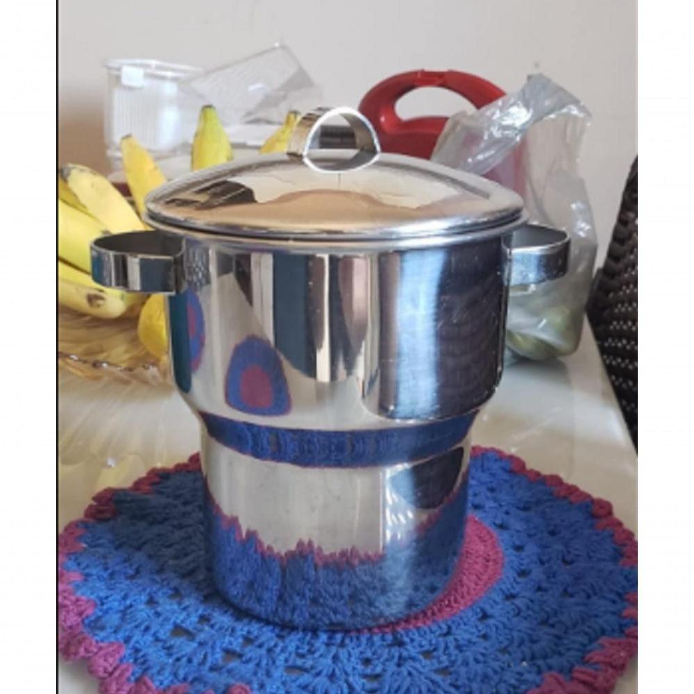 Panela Cuscuzeira De Indução Grande Aço Inox 3 Litros Aparelho Cuscuz Fogão Elétrico Indução - 3