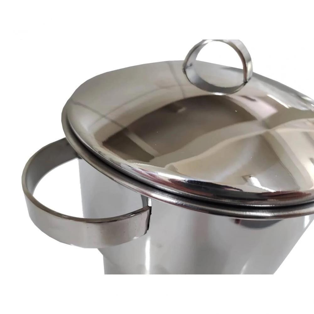 Panela Cuscuzeira De Indução Grande Aço Inox 3 Litros Aparelho Cuscuz Fogão Elétrico Indução - 7