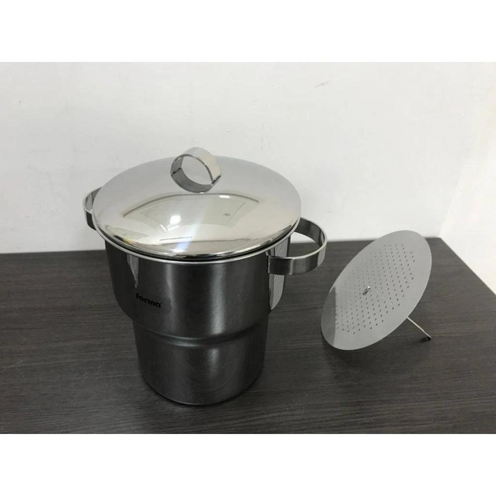 Panela Cuscuzeira De Indução Grande Aço Inox 3 Litros Aparelho Cuscuz Fogão Elétrico Indução - 8