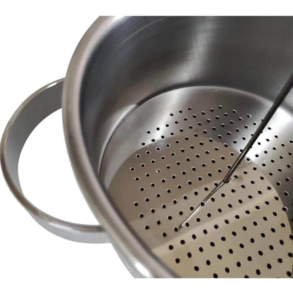 Panela Cuscuzeira De Indução Grande Aço Inox 3 Litros Aparelho Cuscuz Fogão Elétrico Indução - 9