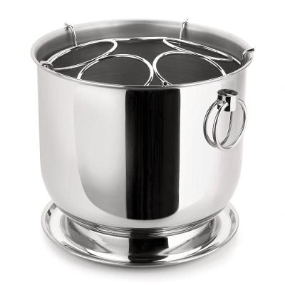 Champanheira Grande Inox Balde De Gelo Com Divisor Para 5 Garrafas 12 Litros Base Coletora De água