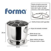 Champanheira Grande Inox Balde De Gelo Com Divisor Para 5 Garrafas 12 Litros Base Coletora De água - 2