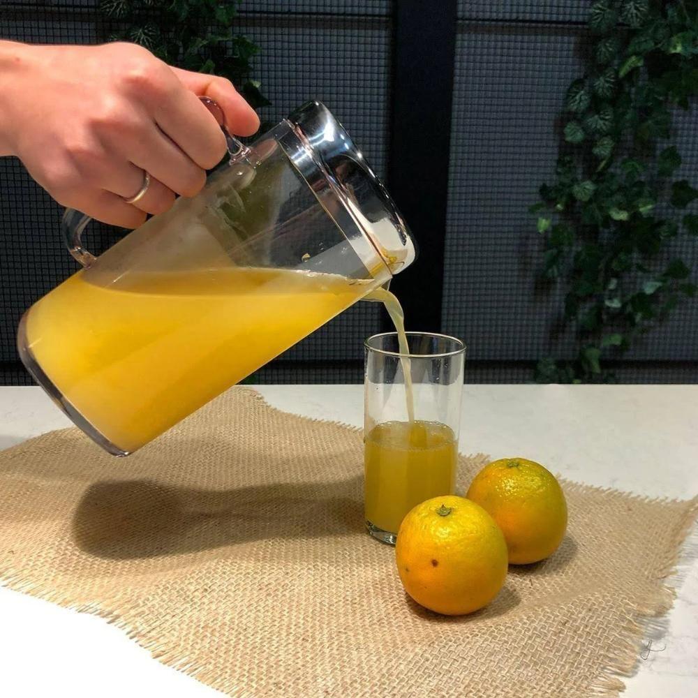 Jarra De Suco 2 Litros Com Tampa Inox água Saborizada Servir Mesa Refresco Bebidas Drinks Grande - 2