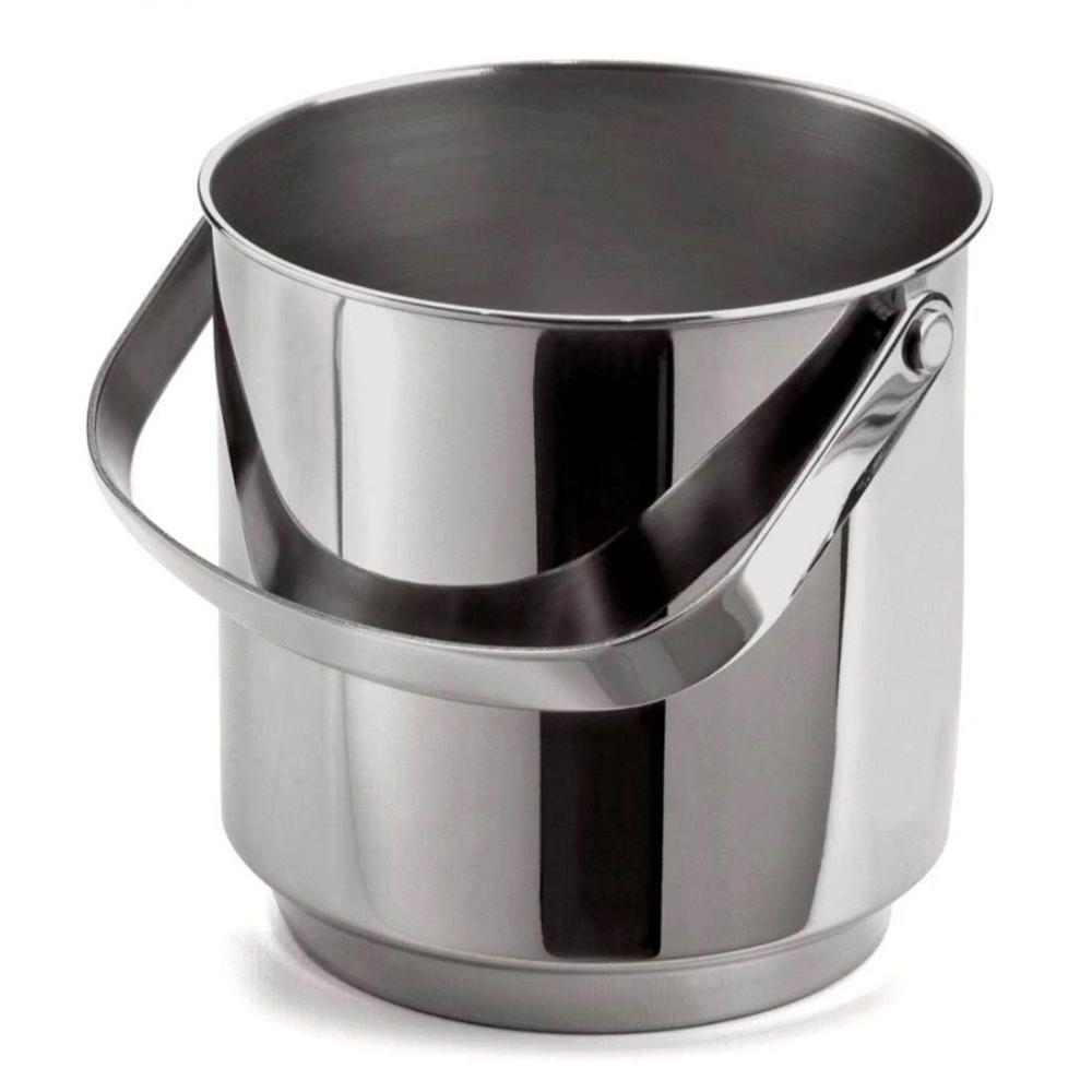 Balde De Gelo Inox Com Pegador Pinça 2,3 Litros Baldinho Container Interno Removível Para Guardar - 6