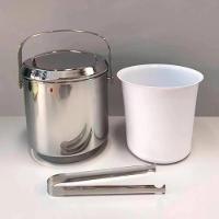 Balde De Gelo Inox Com Pegador Pinça 2,3 Litros Baldinho Container Interno Removível Para Guardar - 10
