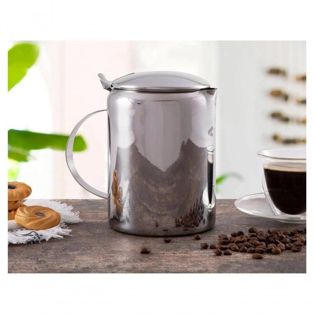 Jarra De Suco Inox 1,8 Litros Com Tampa água Bebidas Servir Mesa Posta Chá Café Bar Garrafa - 5