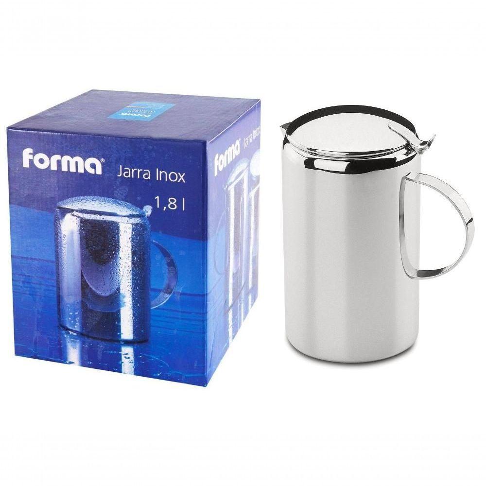 Jarra De Suco Inox 1,8 Litros Com Tampa água Bebidas Servir Mesa Posta Chá Café Bar Garrafa - 6