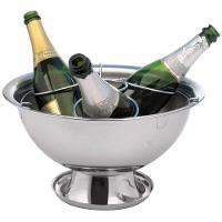 Champanheira Grande Inox 8 Litros Com Base Coletora De água Grelha Separadora Removível 5 Garrafas - 3