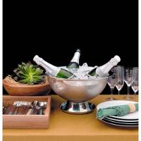 Champanheira Grande Inox 8 Litros Com Base Coletora De água Grelha Separadora Removível 5 Garrafas